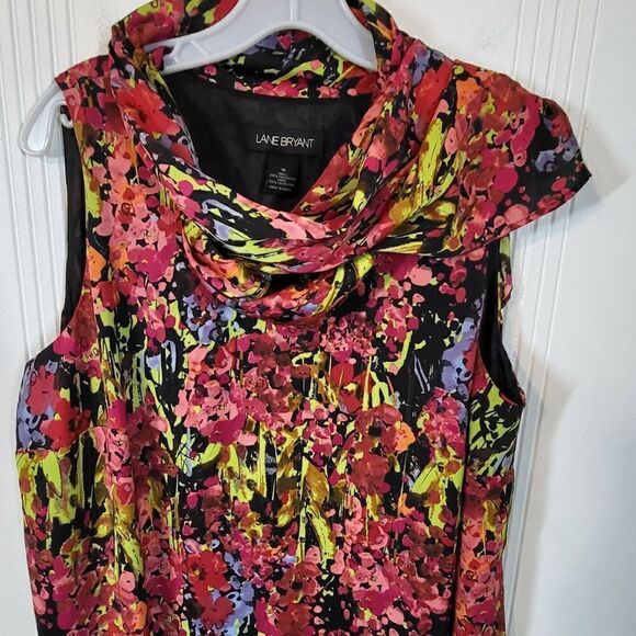 Plus Size Lane Bryant Sleeveless Floral Dress - Picture 6 of 10